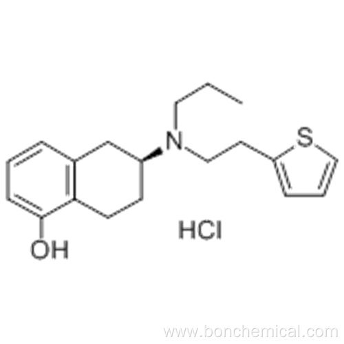 1-Naphthalenol,5,6,7,8-tetrahydro-6-[propyl[2-(2-thienyl)ethyl]amino]-, hydrochloride (1:1),( 57366124, 57187997,6S)- CAS 125572-93-2